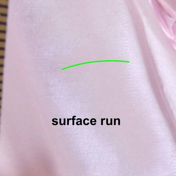 Vintage Jaclyn Smith Pink Satin Nightgown Sz M Long Sleeve Ruffle Lace Milkmaid - Picture 8 of 10